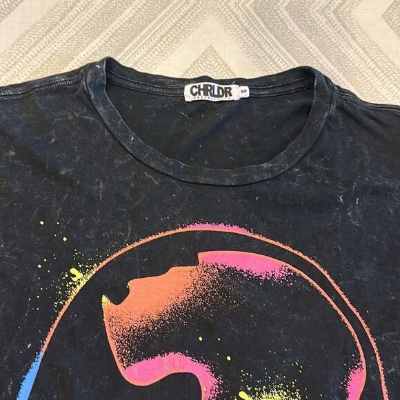 Chrldr Women’s Black Neon Multi Colored Skull - Size S - Picture 4 of 6